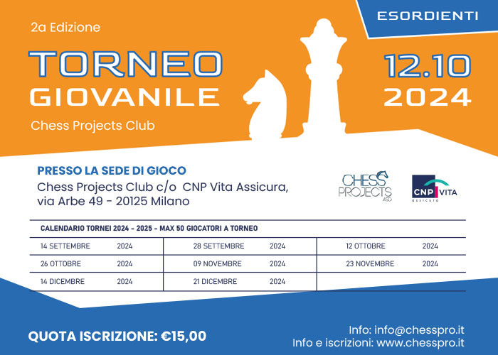 Torneo Giovanile Esordienti Chess Projects Club - 12/10/24